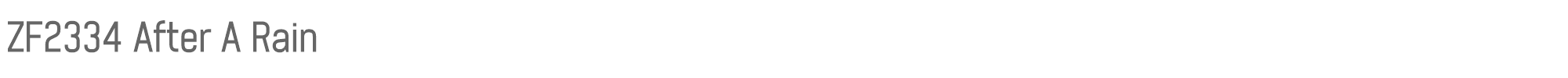 Sample characters ZF2334 After A Rain Font